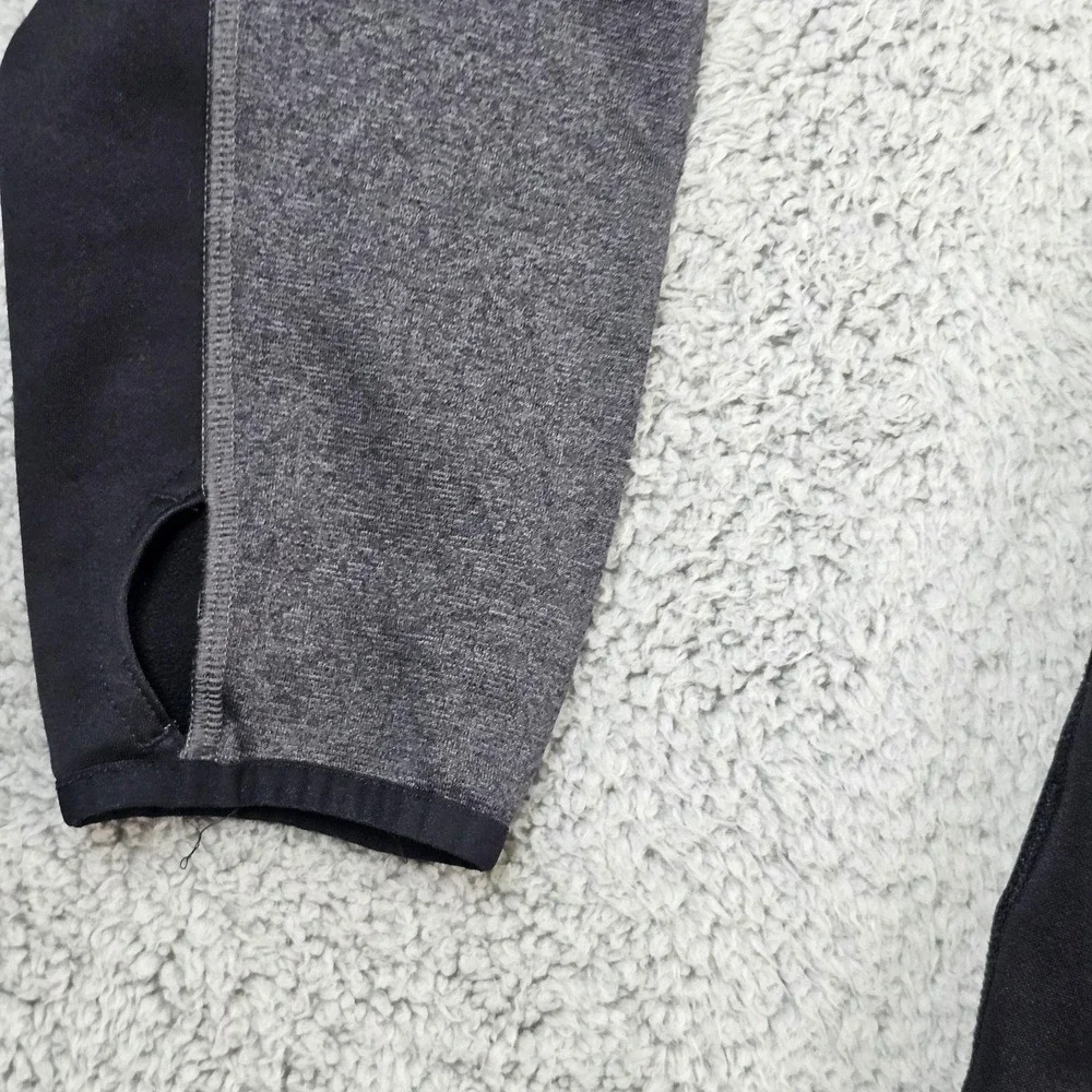 The North Face Hoodie Mens XL Gray Black Full Zip Fleece Colorblock Logo CHX3